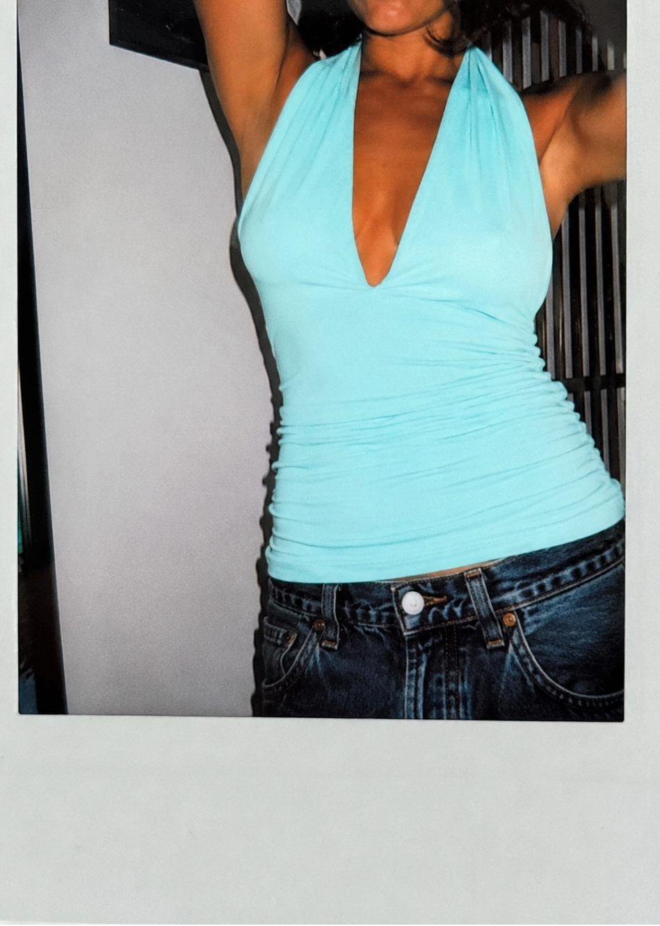 Aqua Halter Top