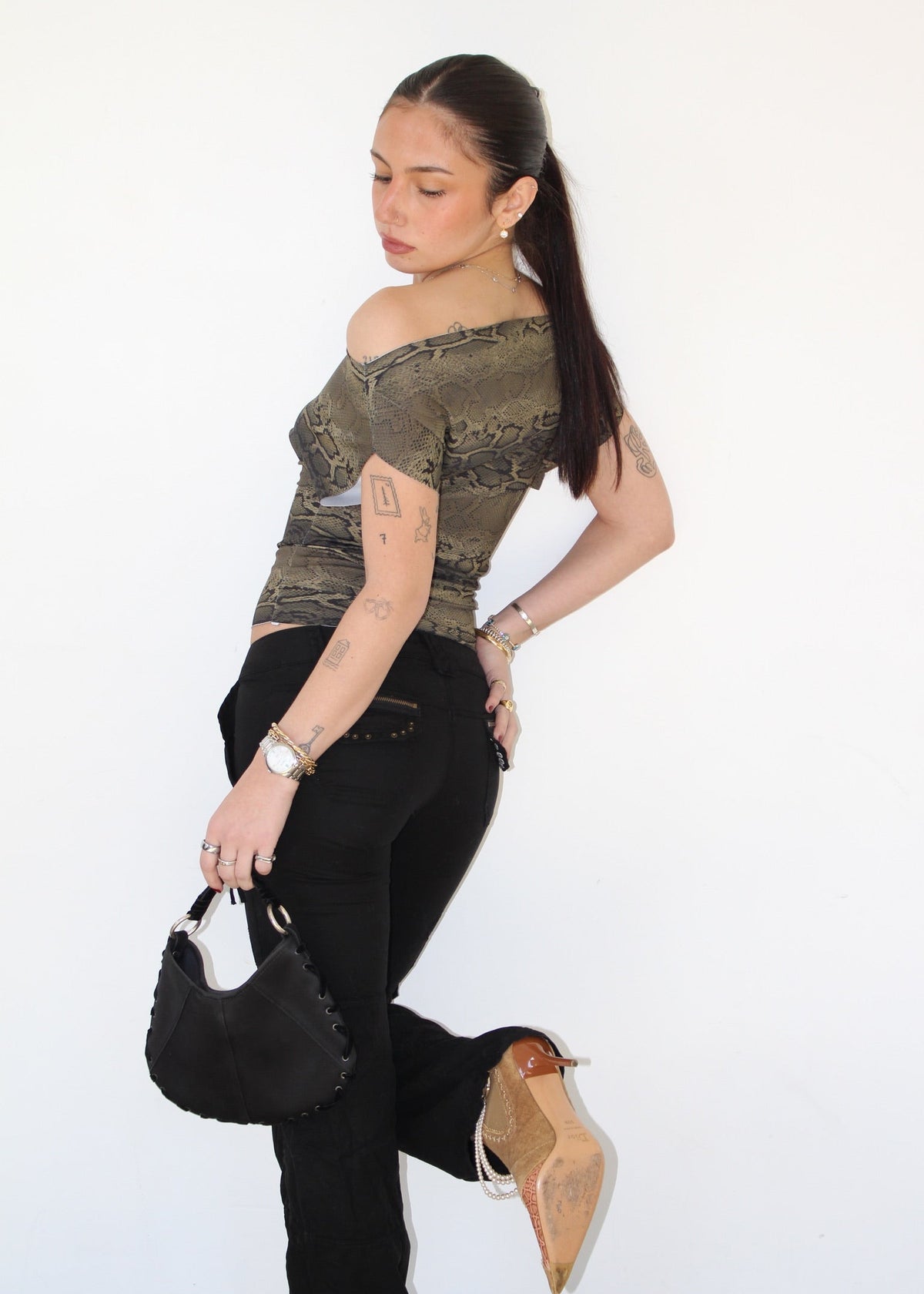 Dark Viper Off Shoulder Top