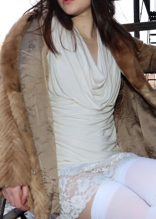 Cloud Ruched Plunge Top