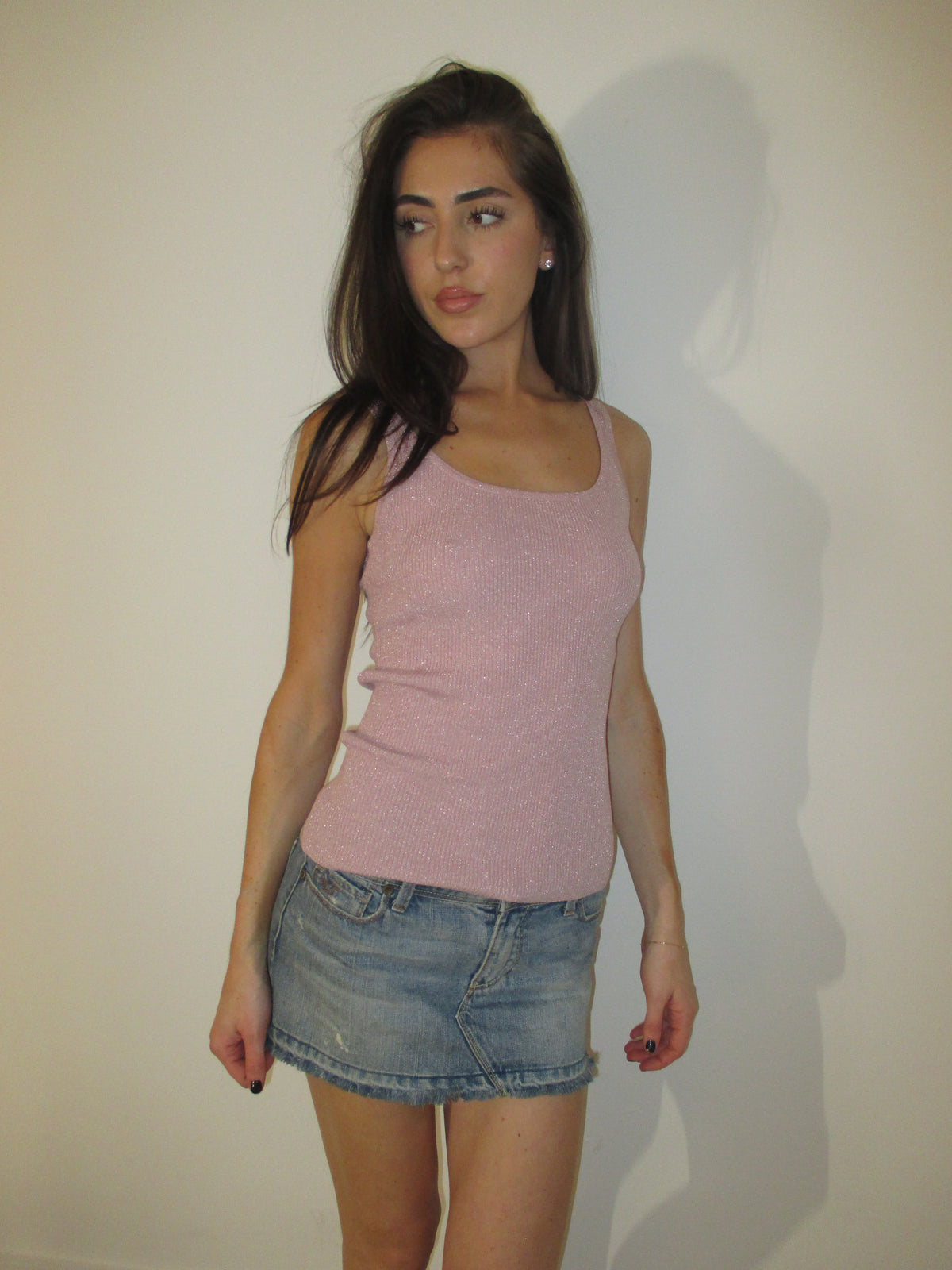 Pink Sparkly Tank Top