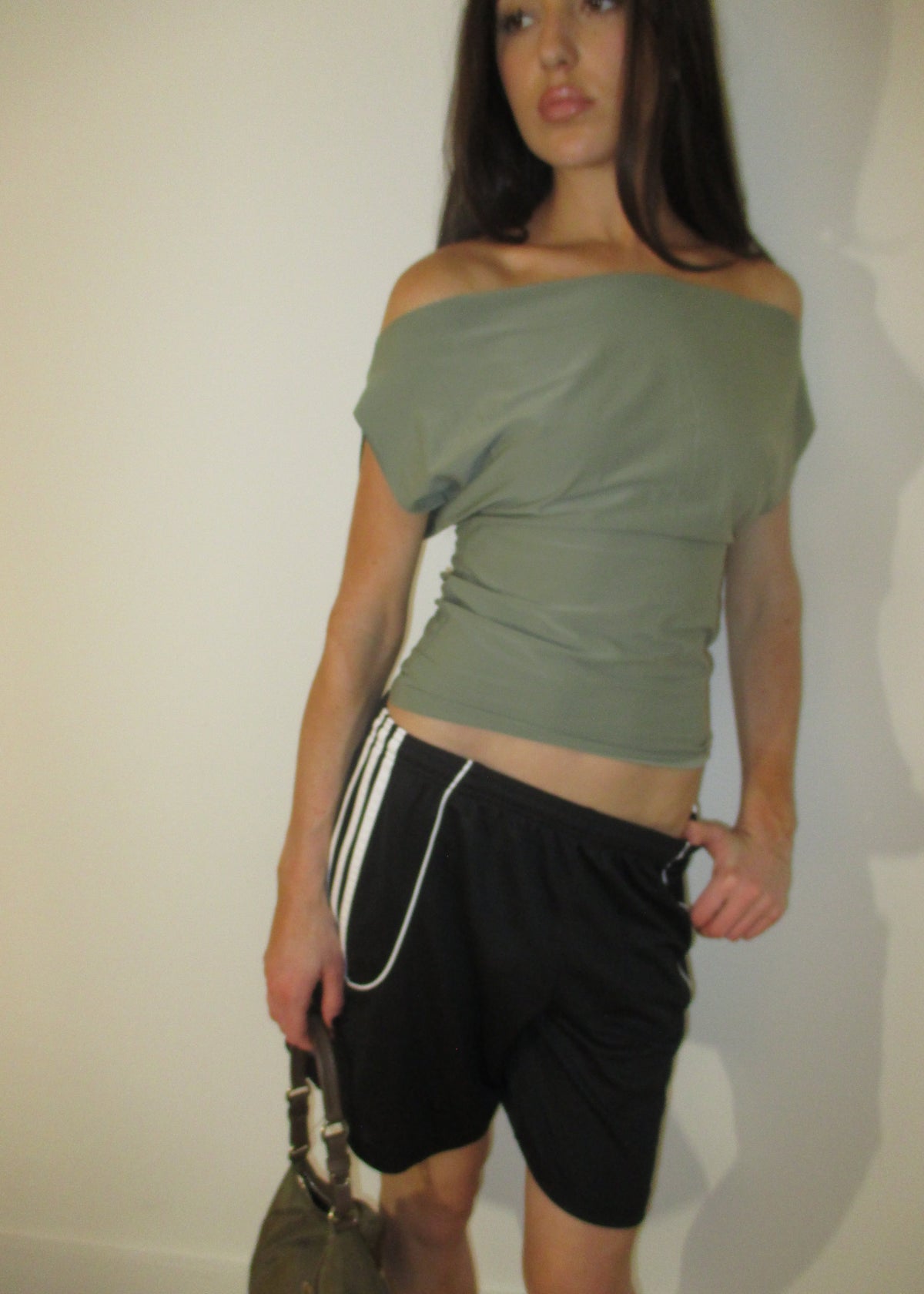 Olive Green Off Shoulder Top