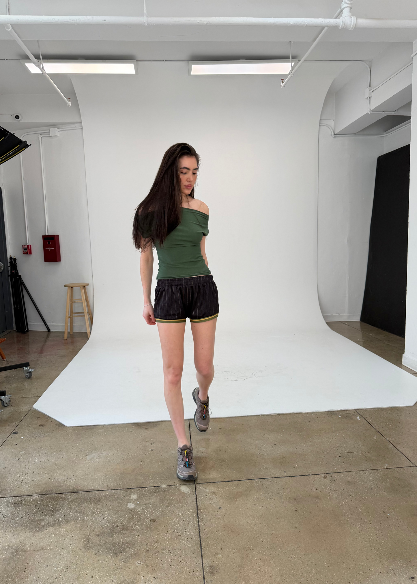 Forest Green Off Shoulder Top