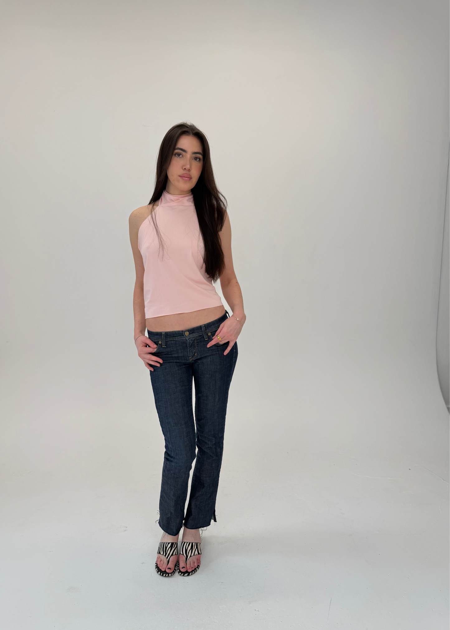 Ballet Pink High Neck Top