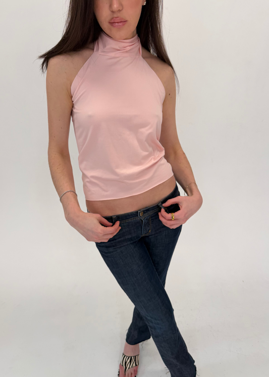 Ballet Pink High Neck Top