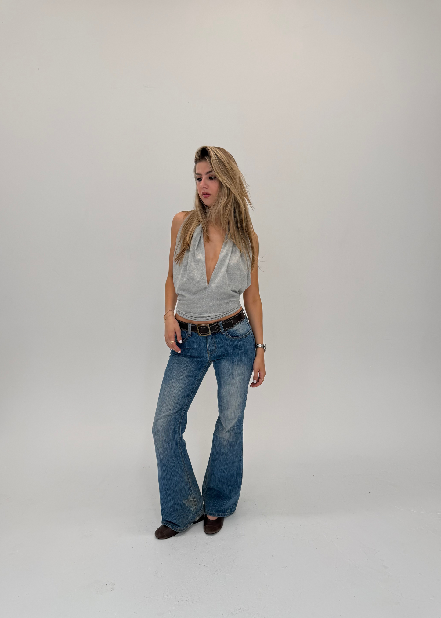 Grey Multi Top