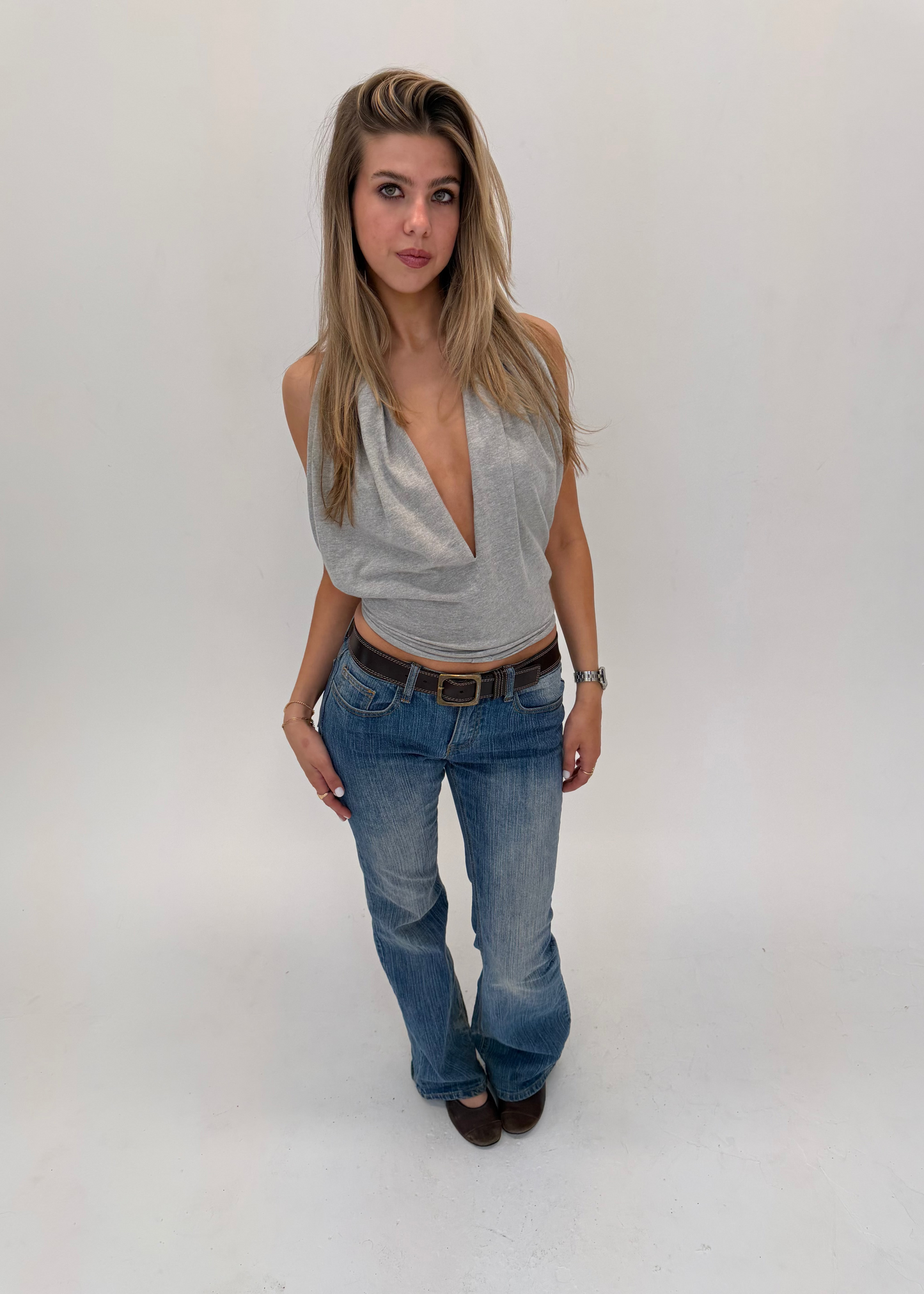 Grey Multi Top