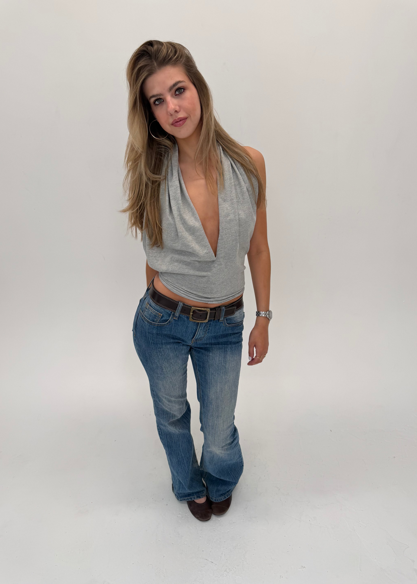 Grey Multi Top