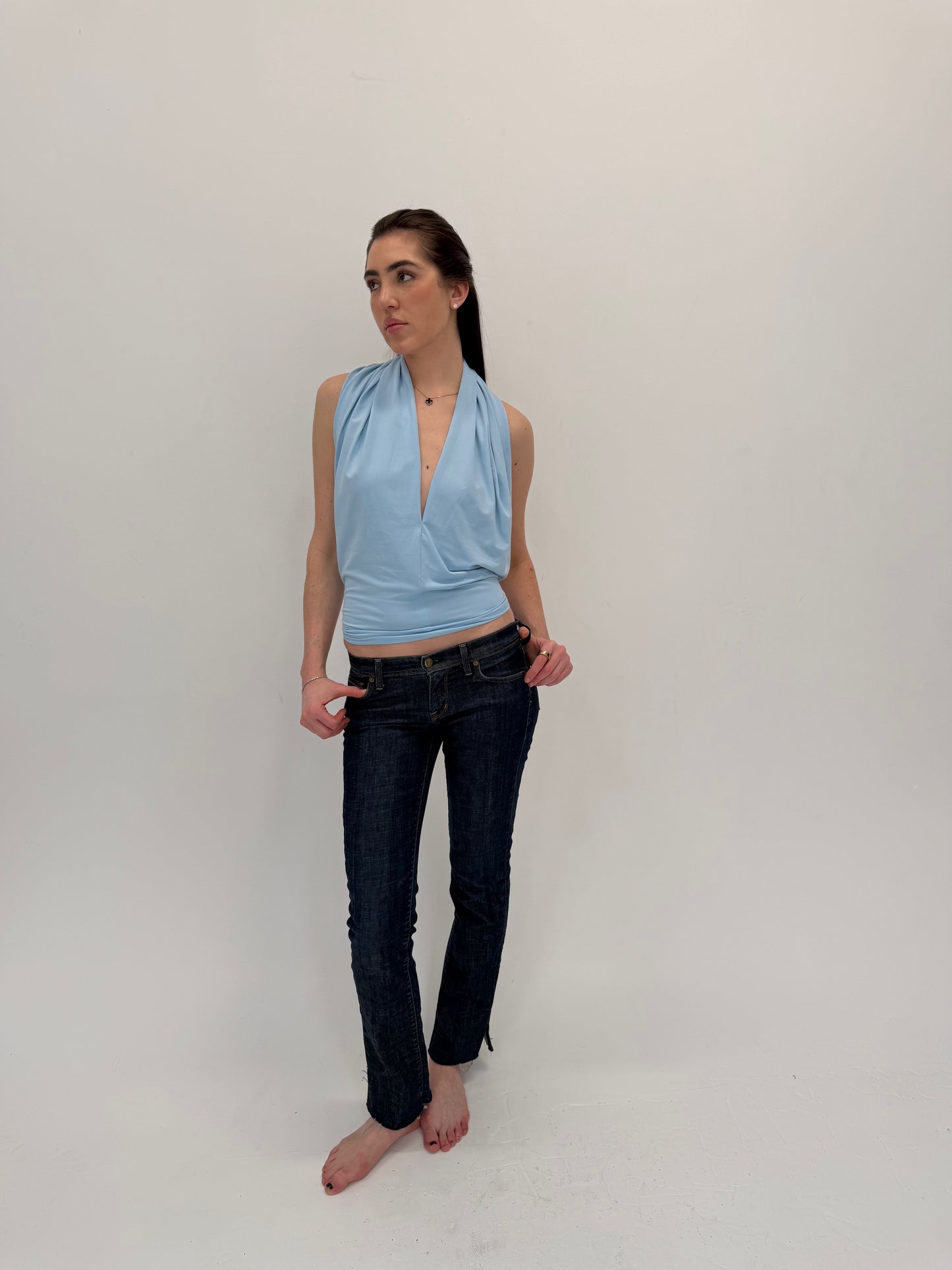 Baby Blue Multi Top