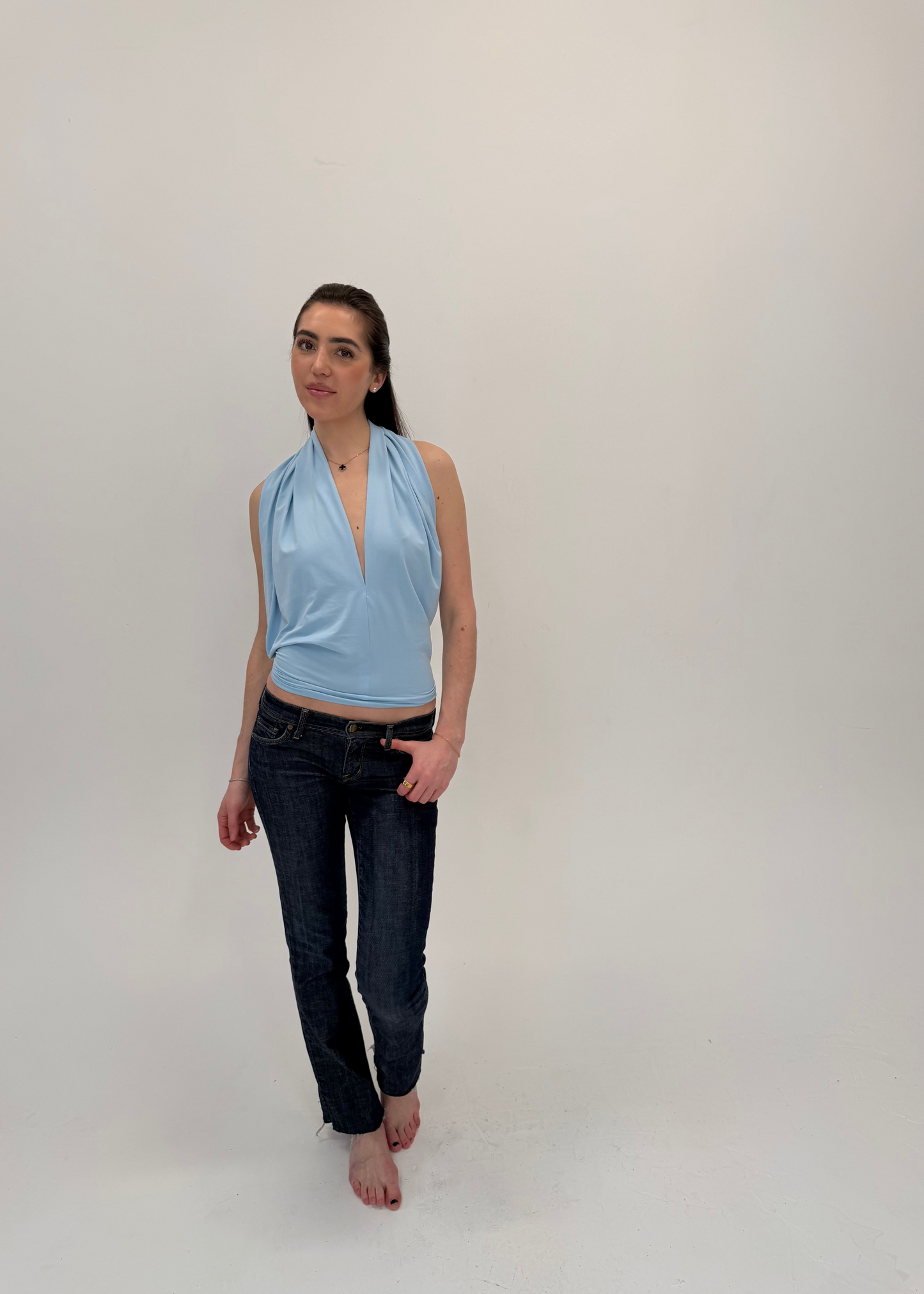 Baby Blue Multi Top