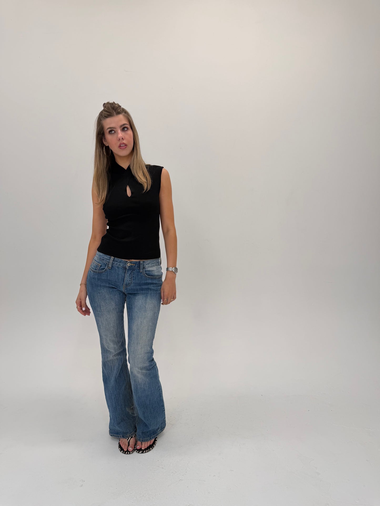 Black Keyhole Top