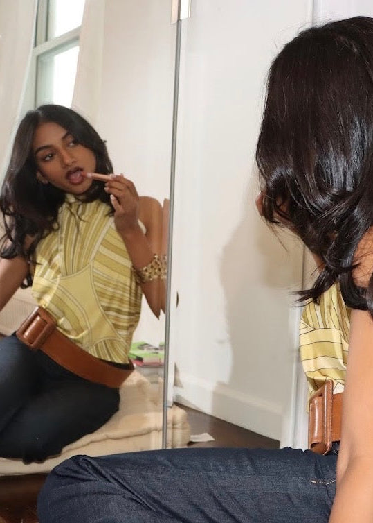 Lemon Swirl High Neck Top