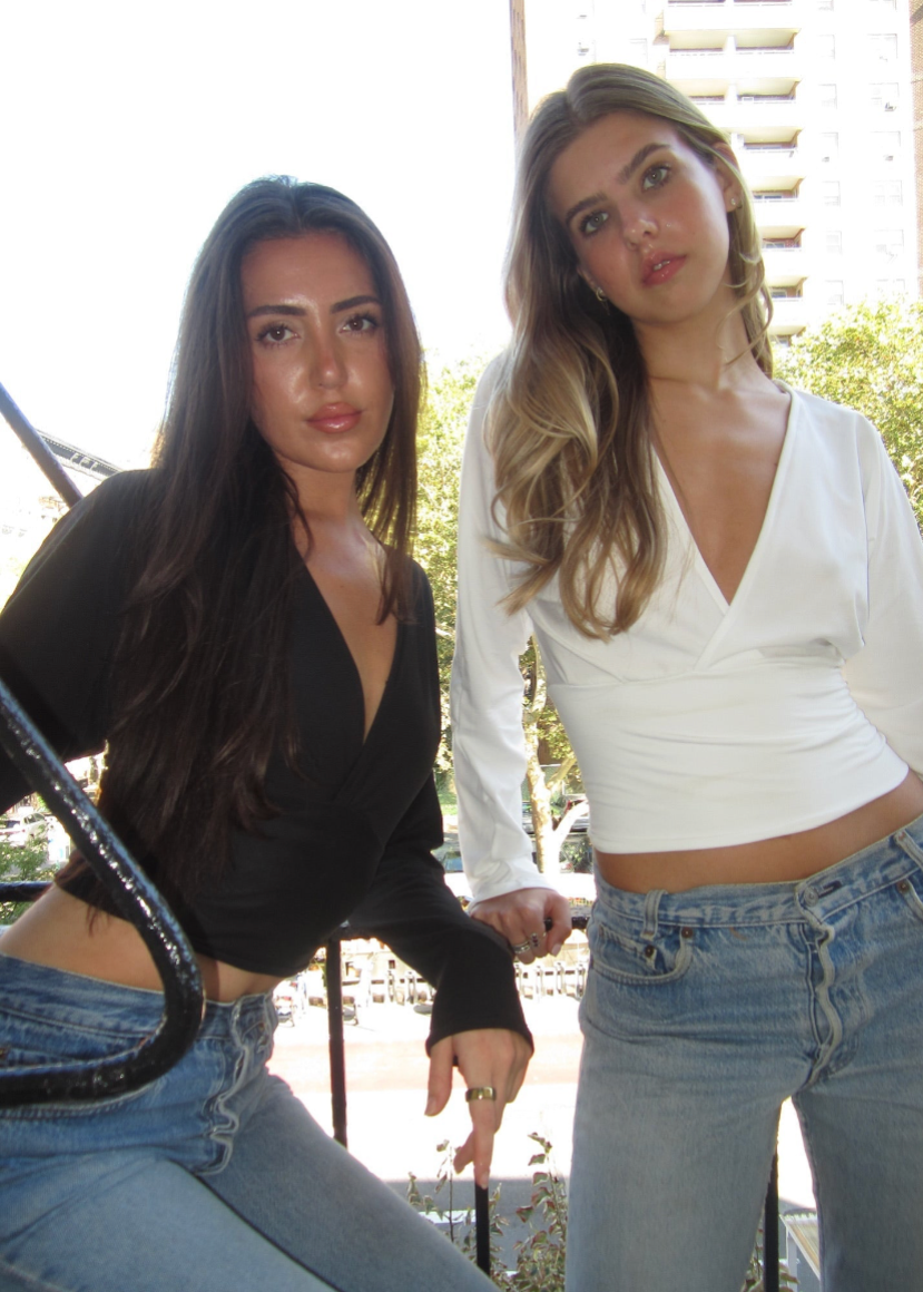 Cloud White Soft Plunge Top