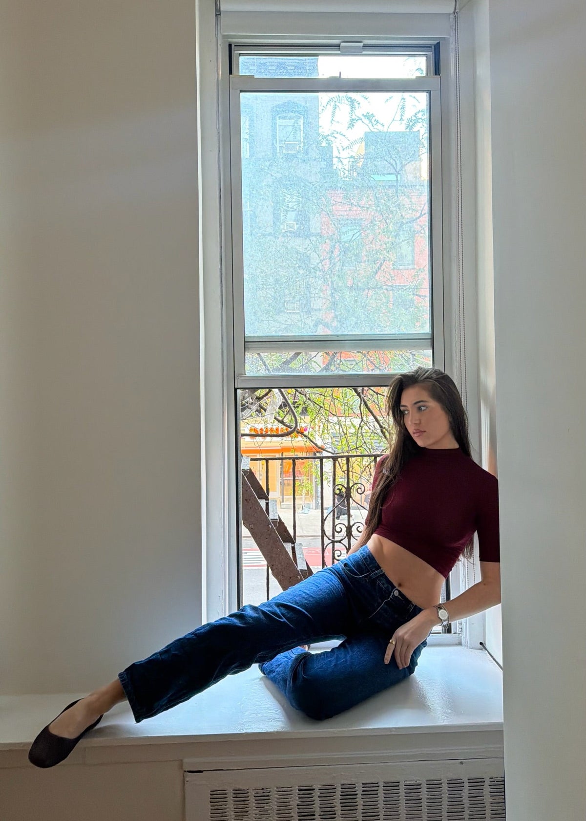 Red Wine Midi Top