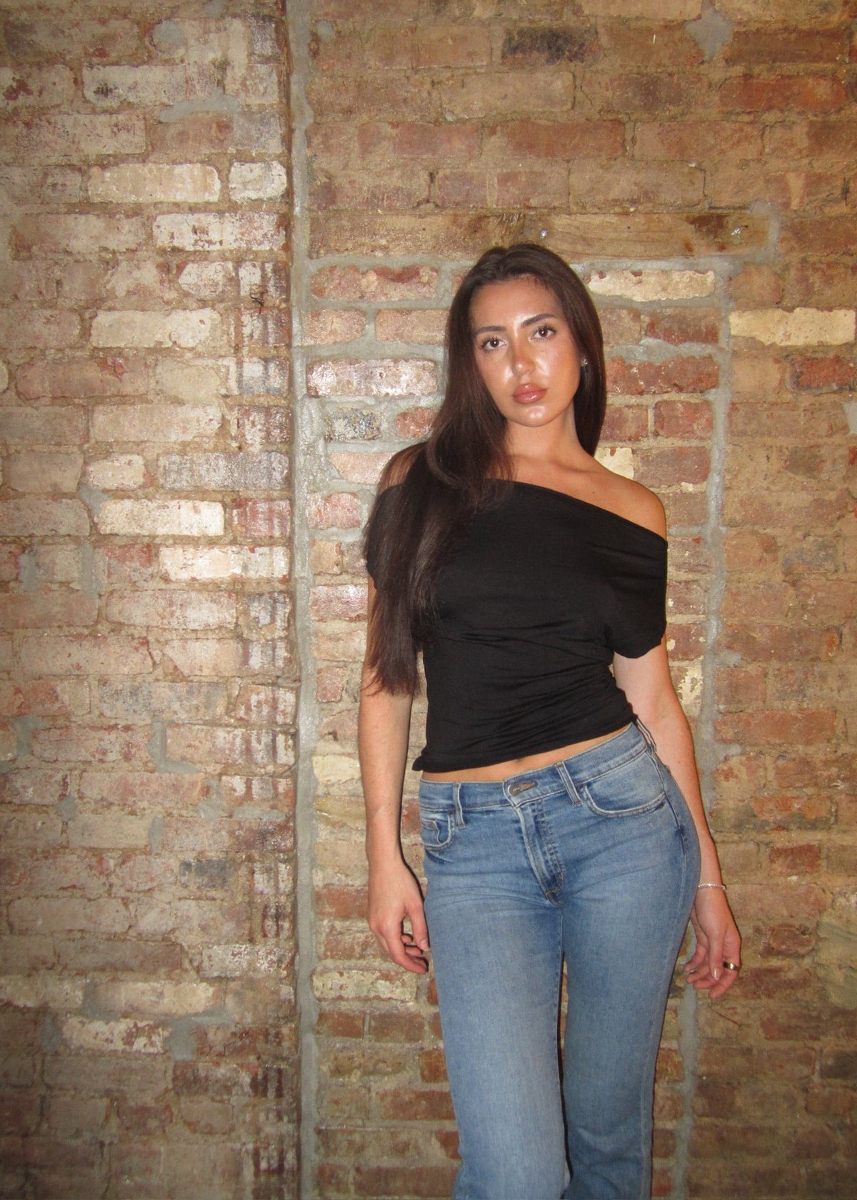 Midnight Off Shoulder Top